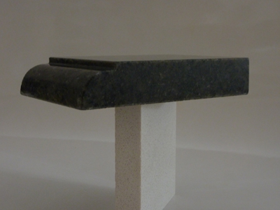 Détail d'une coupe de marbre profil Bec de corbin